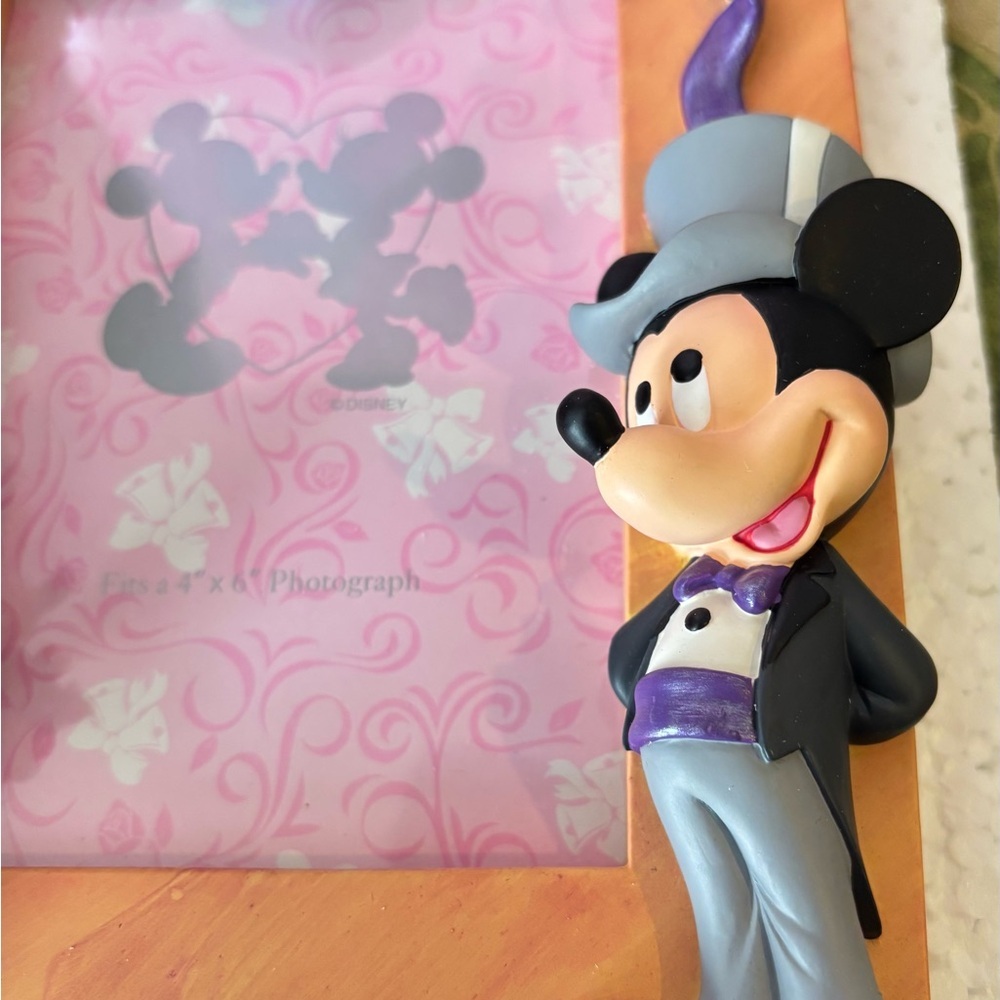 Disney Pink & Purple Mickey and Minnie Wedding Photo Frame - Picture 3 of 8